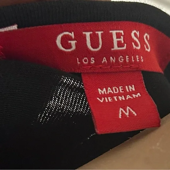 Guess Sexy Black Biker Short Front Zip Jumpsuit w Sheer Long Sleeves - Picture 4 of 11